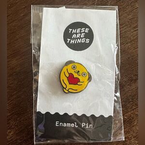 NWT These are things - dog lover enamel pin